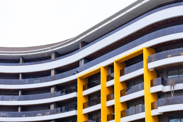 istock Modern Oval Building with Open Balconies – Antalya, Turkey 2204420111
