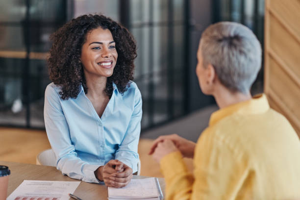 istock Two business person having a meeting 2204423809