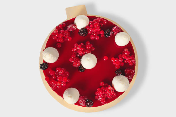 istock Cake decorated with fresh berries and cream 2204425936