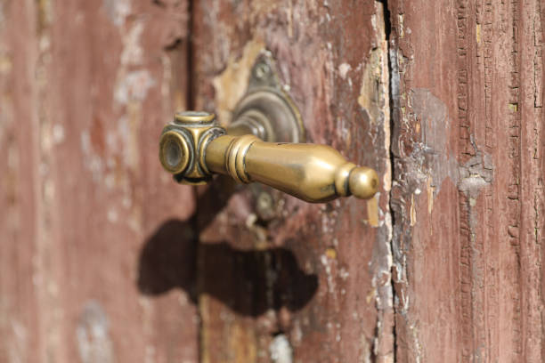 Close-Up Of Old Wooden Door