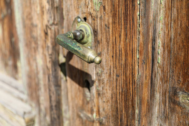 Close-Up Of Old Wooden Door
