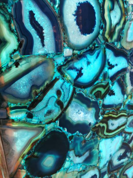 istock Agate texture with blue and green shades 2204430732