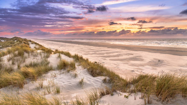 View from dune top over North Sea