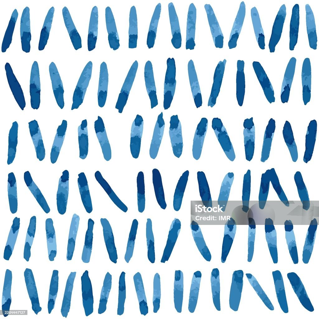 Ink Blue Pattern Blue Ink Monochrome Background Seamless Vector Pattern Stock ...