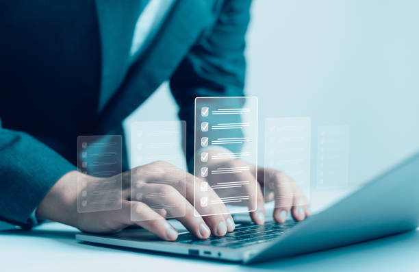 istock On Computer Filling Out Digital Form Checklist Survey Doing Assessment Questionnaire Evaluation 2204450887