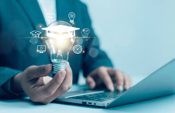 istock E-learning education concept, internet lessons and online webinar.  who attends online lessons on a digital Education  learning online with webinar, learn,training, education, course, tutorial, 2204452162