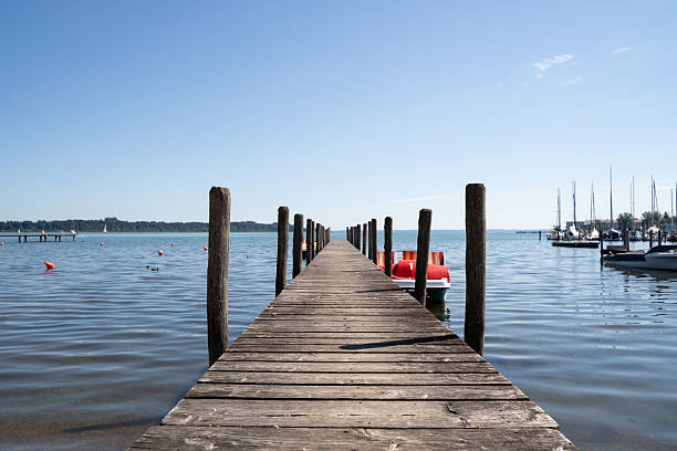 istock Wooden pier in the lake 2204464076