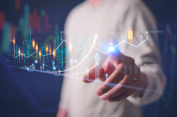 istock investment financial concept Business finance data analytics graph.Financial management technology.Advisor using KPI Dashboard on virtual screen, Businessman working with data charts 2204466622