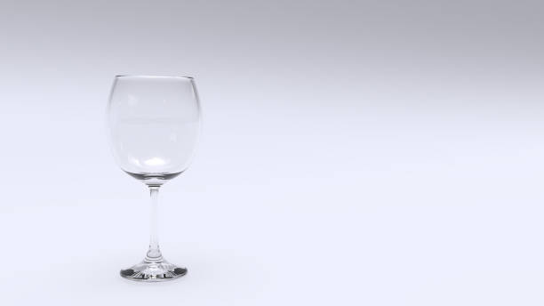 istock 3D render of the wine glass isolated on a white background. 2204473442