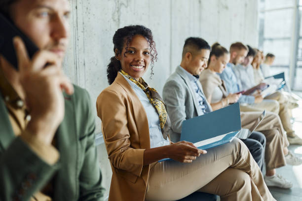 waiting for a job interview! - procurar emprego imagens e fotografias de stock