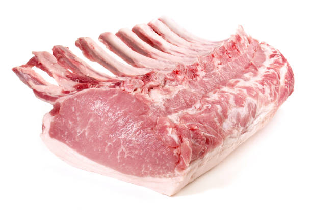 Pork Meat - Loin with Bones - Isolated