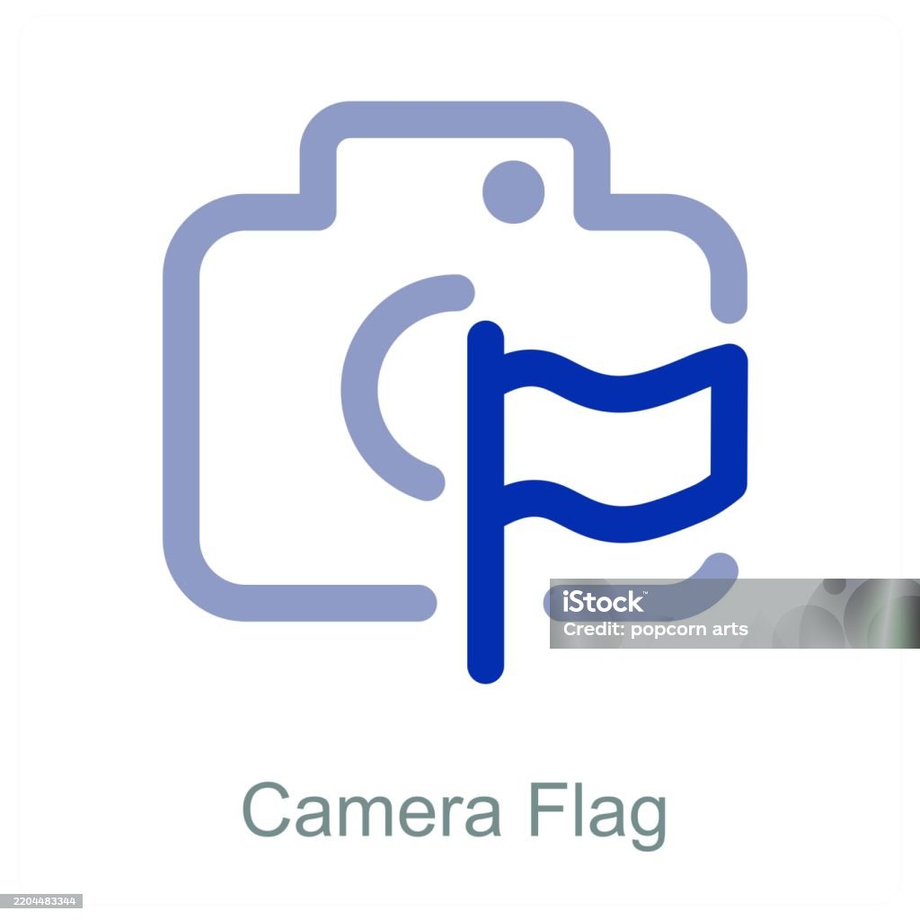 Camera Flag Camera Flag Stock Illustration - Download Image Now - Flag, Flagpole ...