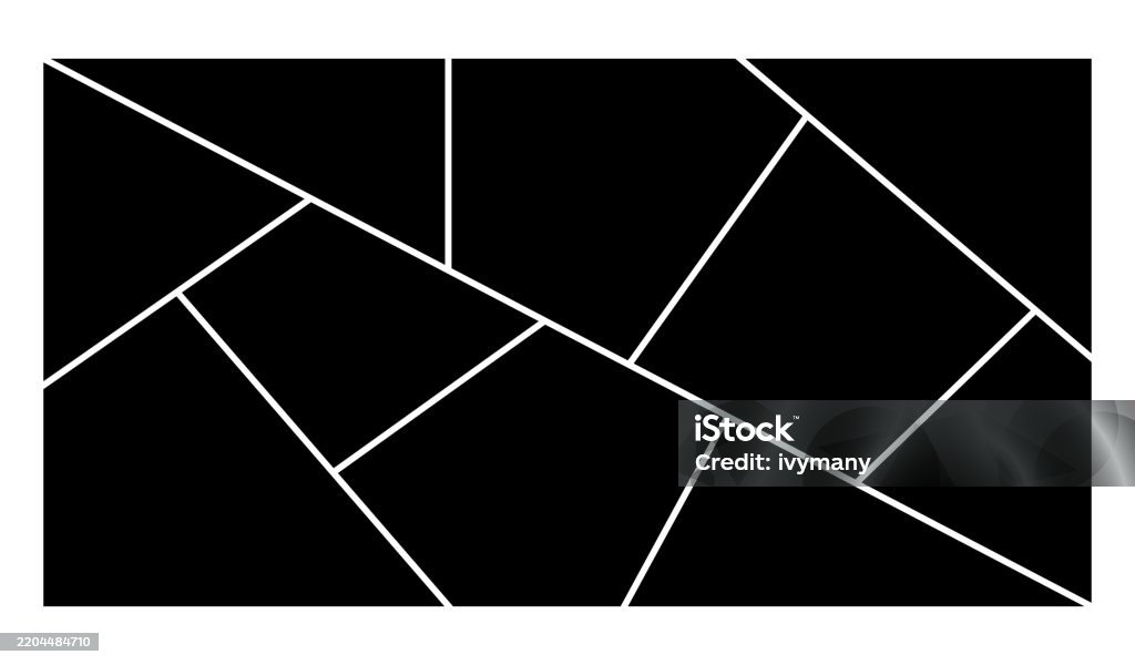 Abstract Geometric Pattern Frame Portrait Abstract Geometric Pattern Photo Frames Template Collage Design ...