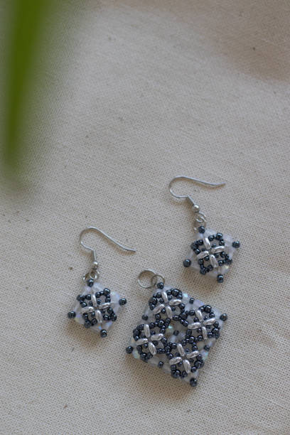 istock Bead pendant and earrings set 2204486640