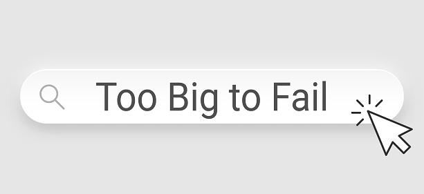 Surch Fail Too Big To Fail Search Bar With Cursor On Blank Background Stock ...