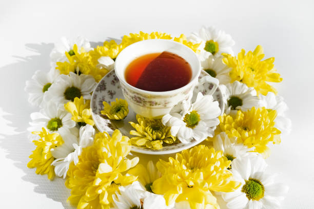 Macrophotography of barley tea.