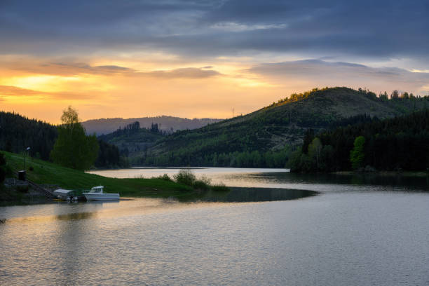Nova Bystrica water reservoir, source of drinking water in the Kysucka Highlands in the Cadca district