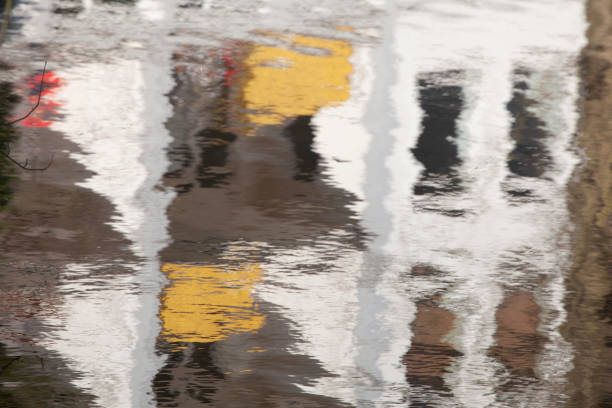 istock Water reflection, abstract house, water surface, Bremen, Germany 2204495062