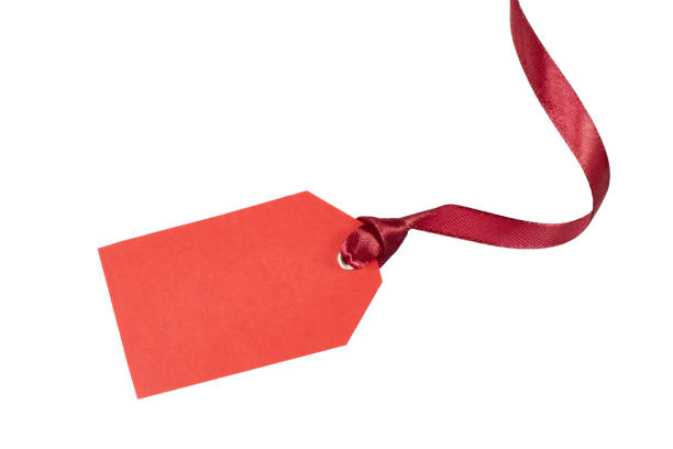 istock red price tag with ribbon string isolated on white 2204495075