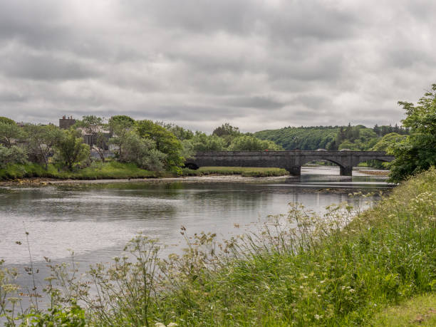 Thurso Bridge over the river at Thurso, Highlands, Scotland, UK