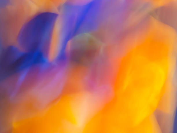 Vibrant interplay of colors evokes warmth and tranquility in an abstract composition