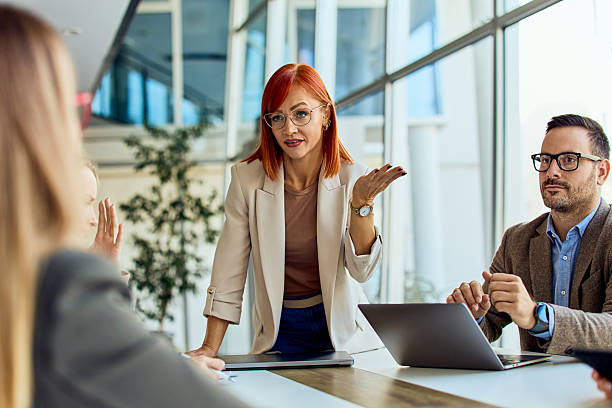 istock Professional Business Meeting in a Modern Bright Office Environment 2204505414