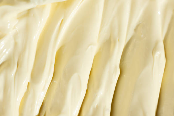 istock Creamy Mayonnaise Texture Abstract Culinary Background 2204509378