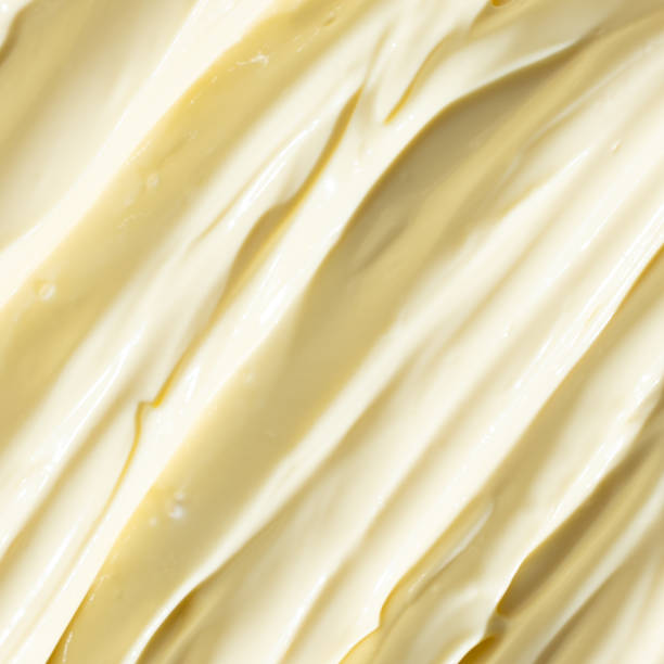 istock Creamy Mayonnaise Texture Abstract Culinary Background 2204509389