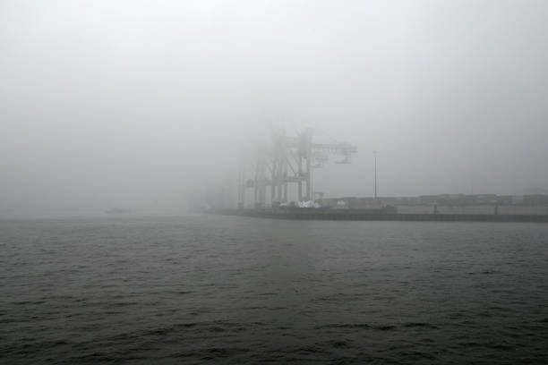 istock Foggy morning at the River Elbe, Hamburg 2204510264