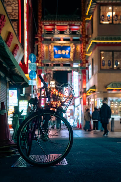 istock Selective focus on a bicycle in Yokohama Chinatown 2204510798