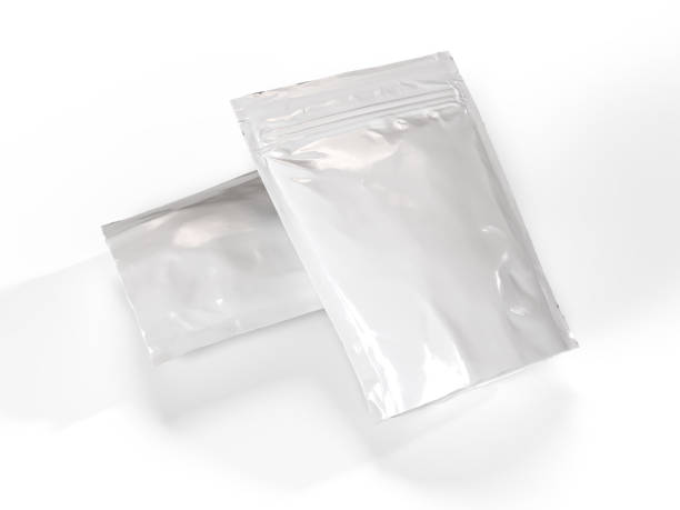 istock 3D Realistic blank pouch plastic bag mockup with zipper isolated. Ziplock bag product containers for presentation branding coffee, candy, spices, food pouch, snack sachet or resealable packaging 2204521028