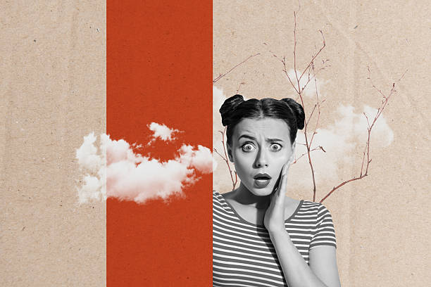 istock Creative photo collage young frightened girl nervous system tree branches clouds sky environment emotional reaction anxiety 2204521861