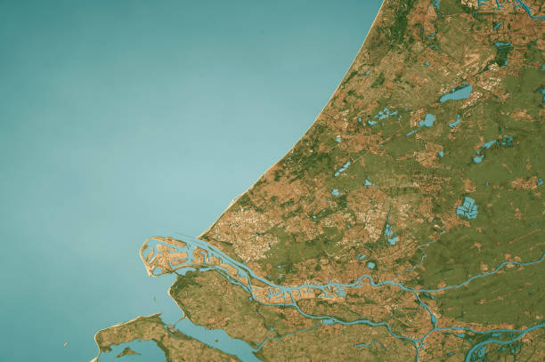istock The Hague Satellite Topographic Map 3D Render True Color 2204526191