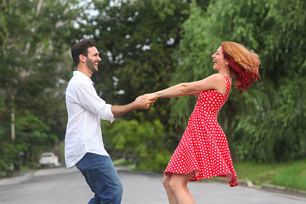 istock cheerful  young couple in love outdoors  on summer day 2204528302