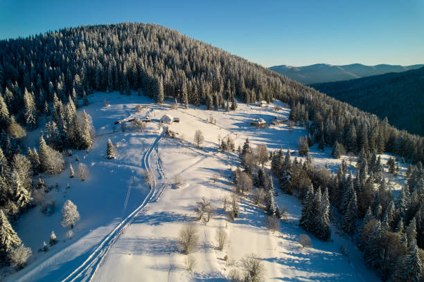 Free Stock Photo of Aerial View of Snow Covered Mountain | Download ...