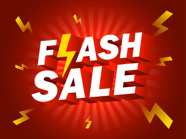 istock Flash Sale Poster For Advertising And Promotion With Lightning Icon For Best Discount Offer Special Deal Coupon Label And Buy Now Message Ideal For E-commerce Marketing Banner Shop Store Or Retail 2204533424