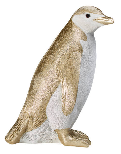 istock Stucco penguin, side view cut out isolated white background with clipping path 2204541221