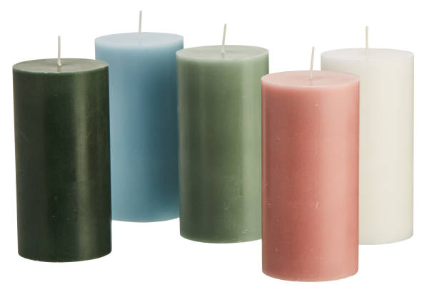 istock Candle stick set cut out isolated white background with clipping path 2204542398