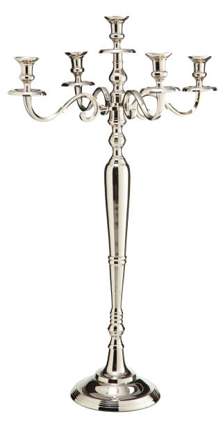 istock Candlestick Aluminum Silver cut out isolated white background with clipping path 2204542496