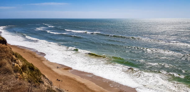 Lovely English summer day Southern England coastline English Channel Europe