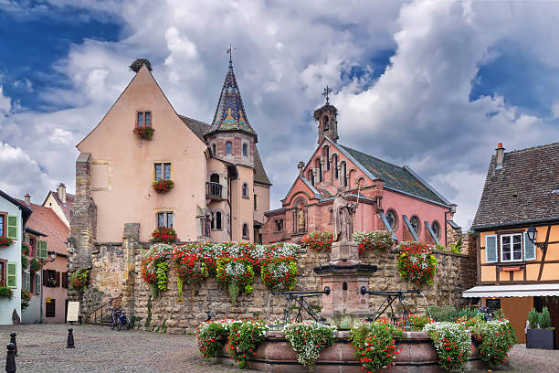 istock Main square in Eguisheim, Alsace, France 2204545656
