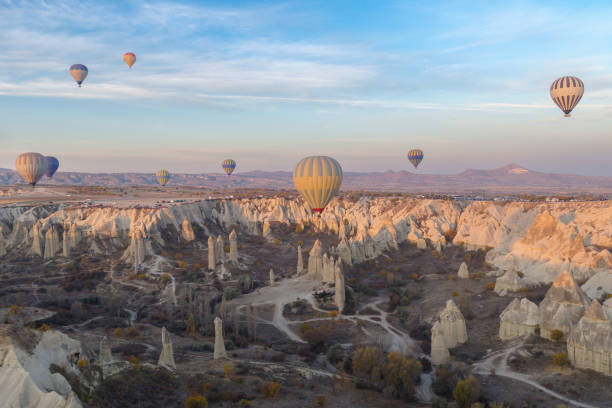 istock Balloons rising above in Cappadocia, Turkey 2204547907