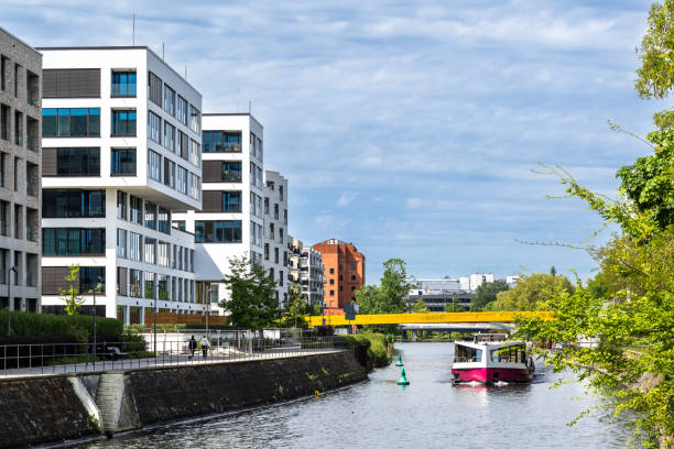 istock Modern Buildings and Waterway in a Vibrant Urban Setting 2204548652