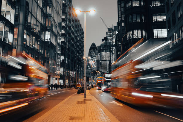 London nightlife cityscape.