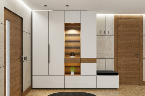 istock Luxurious Modern Apartment House Entrance Hall with Elegant Design 2204552276