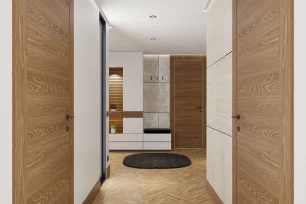istock Luxurious Modern Apartment House Entrance Hall with Elegant Design 2204552400