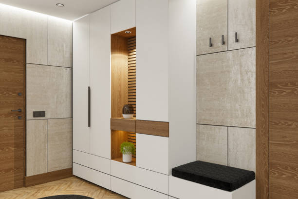 istock Luxurious Modern Apartment House Entrance Hall with Elegant Design 2204552404