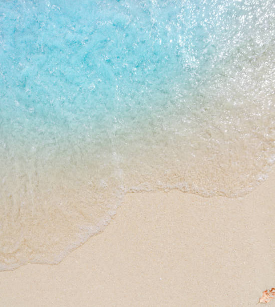 beautifully sand beach, closeup, top view