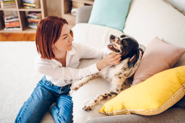 istock Woman love her dog 2204558419