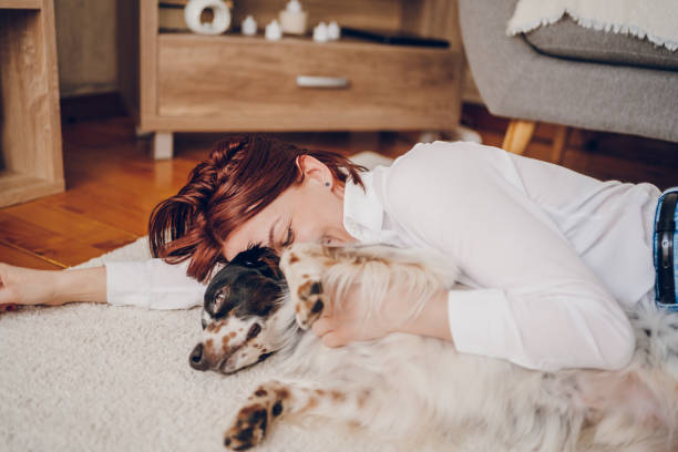 istock Woman love her dog 2204558969